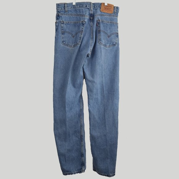 Levis 505 Denim Jeans Vintage 2000 Y2K Blue Medium Wash Cotton High Rise - Picture 2 of 16